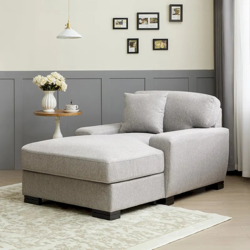 Divano letto chaise longue oversize moderno metà secolo con cuscino