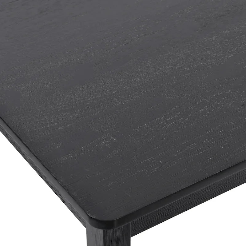 Set di 5 mobili da pranzo in legno massello 47L (1 tavolo + 4 sedie con schienale a doghe)