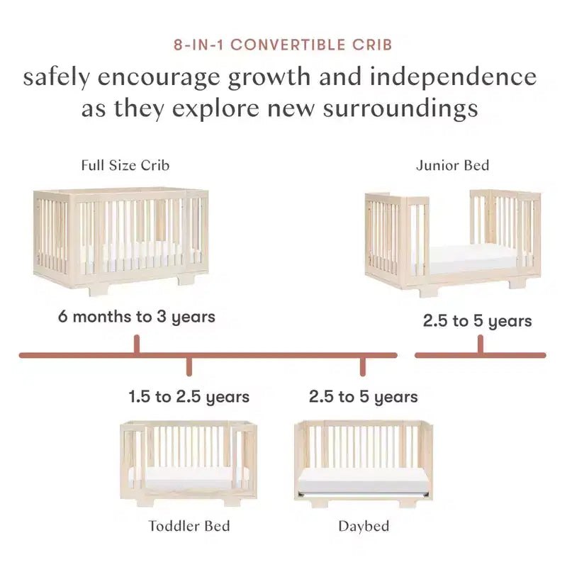 Culla convertibile Babyletto Yuzu 8-in-1 con kit di conversione per tutte le fasi