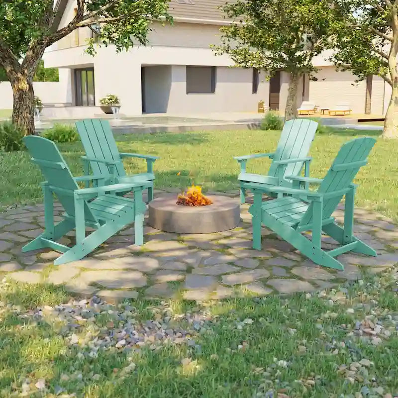 Bonosuki Sedie Adirondack da Esterno in Legno Resistente alle Intemperie - Set da 4