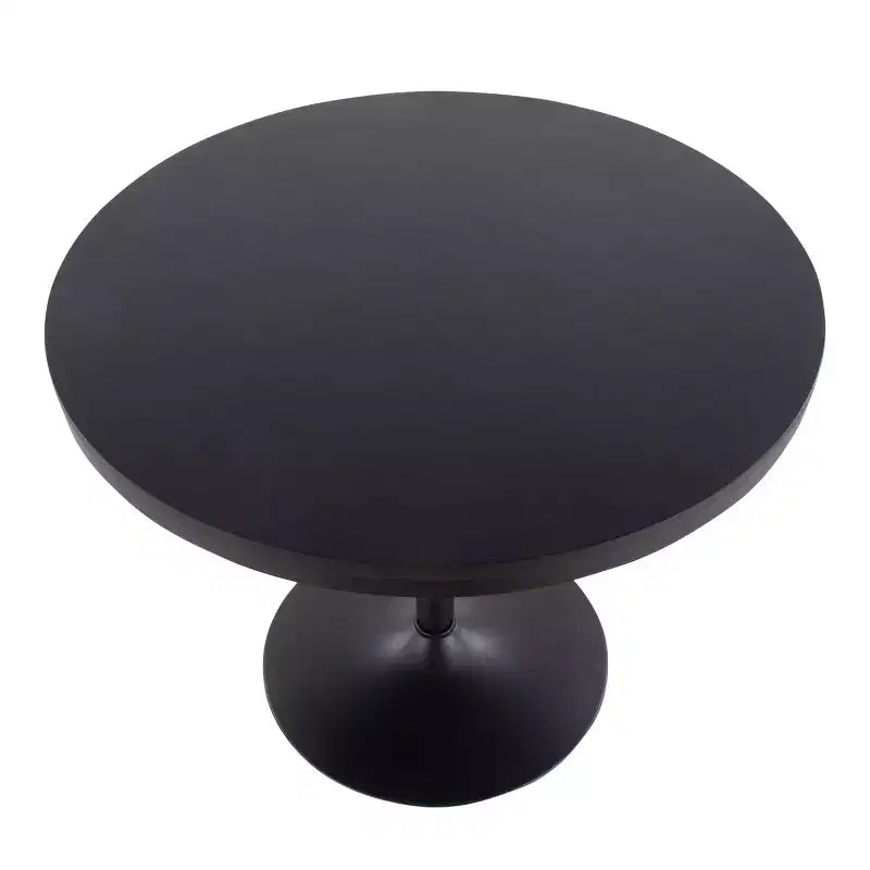 36" Industrial Round Dining Table - Bamboo Top with Antique Metal Base