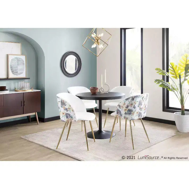 36" Industrial Round Dining Table - Bamboo Top with Antique Metal Base