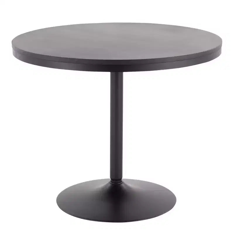 36" Industrial Round Dining Table - Bamboo Top with Antique Metal Base