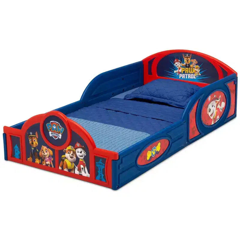 Lettino in plastica per bambini Delta Children Sleep and Play con sponde protettive incorporate - PAW Patrol
