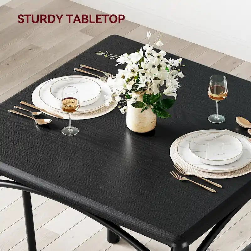 Set tavolo da pranzo per 2, Tavolo da cucina con sedie imbottite per 2