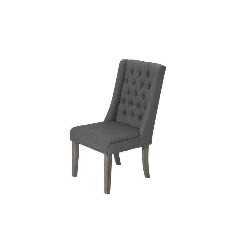 Set da pranzo allungabile Best Quality Furniture da 9 pezzi, in stile rustico grigio
