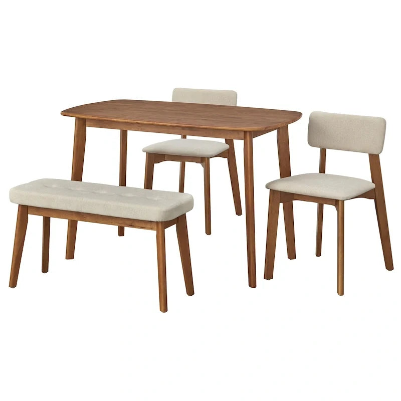 Set da pranzo 4 pezzi in legno massello Nettie Simple Living