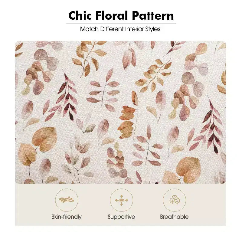 Poltrona Araceli Tradizionale in Legno Imbottita Floreale con Schienale Alto e Borchie | ART OF LIVING DESIGNS