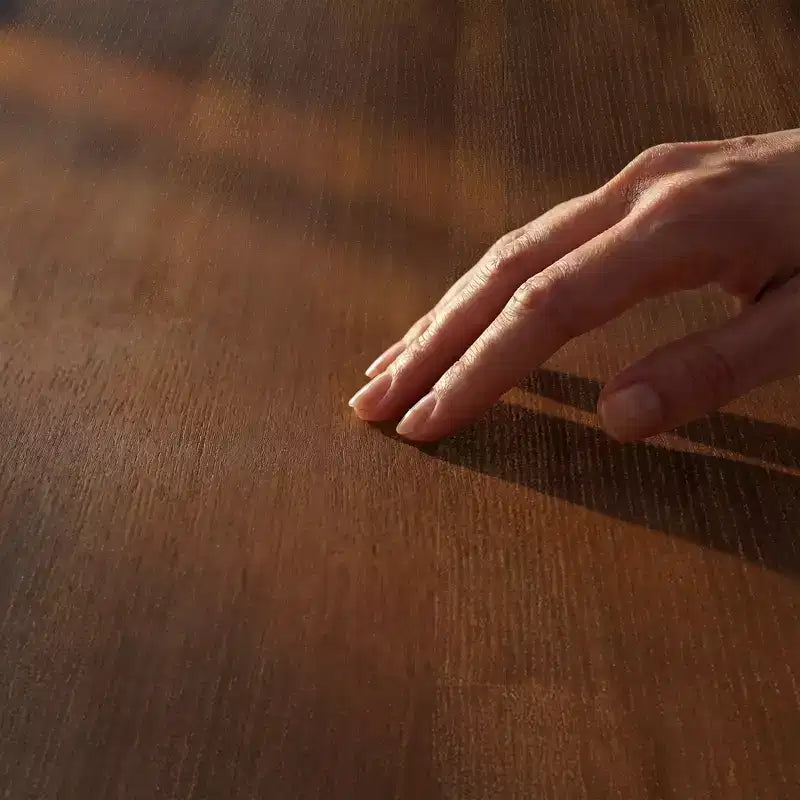 Set da Pranzo Moderno - Tavolo 80" + 6 Sedie Imbottite, Struttura in Legno Massello, Capacità Tavolo 400 libbre, Facile Montaggio