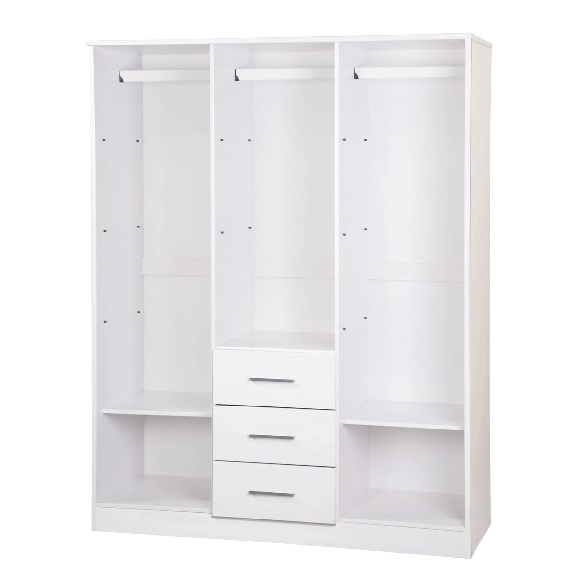 Palace Imports Armadio a 3 ante Cosmo 100% legno massello con ante in legno massello o a specchio