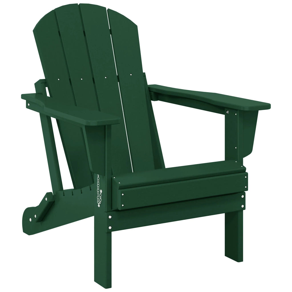 Polytrends Laguna Sedia Adirondack Pieghevole da Esterno per Patio Resistente allo Sbiadimento e alle Intemperie