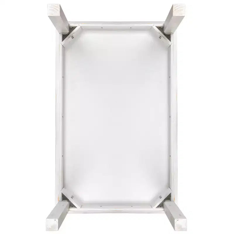 Flash Furniture Tavolo da Pranzo Rettangolare Rustico in Pino Massiccio 46 x 30
