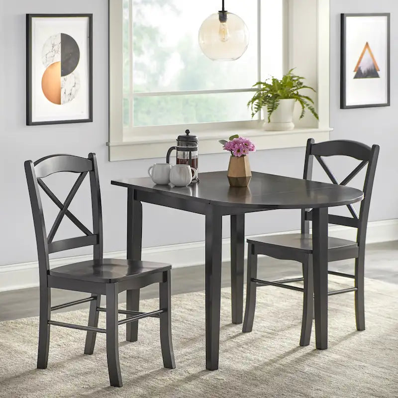 Set da pranzo di 3 pezzi con tavolino allungabile Simple Living Country Cottage