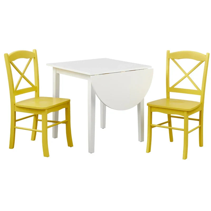 Set da pranzo di 3 pezzi con tavolino allungabile Simple Living Country Cottage