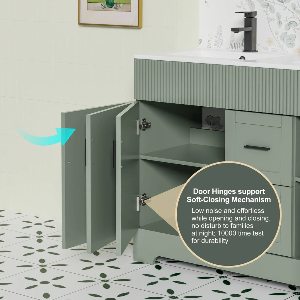 Mobile bagno 30/36/48 Wavy Line con lavabo e rubinetto