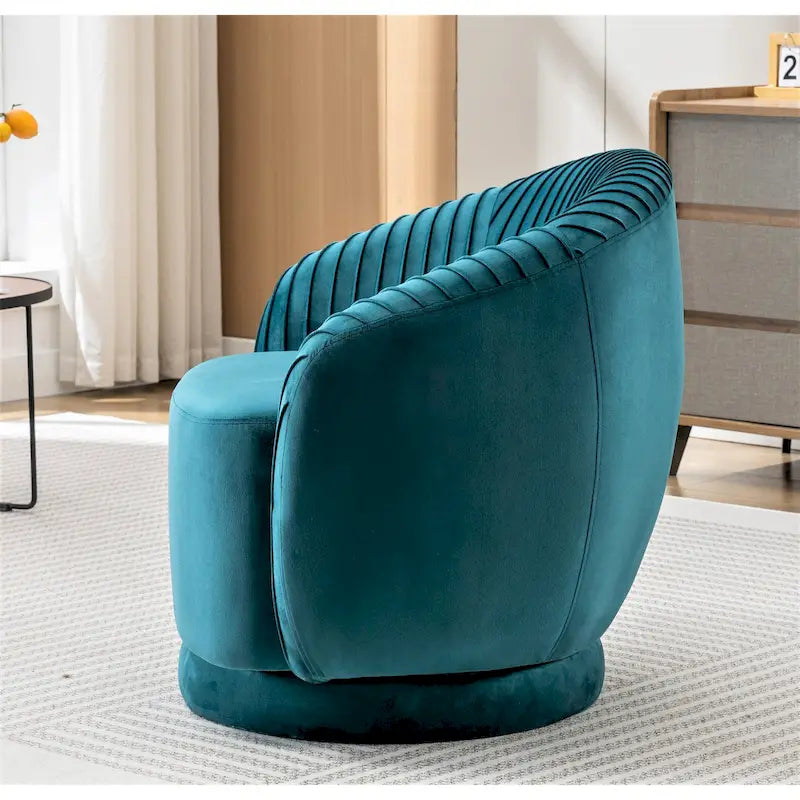 Poltroncina girevole Milvo Small in velluto