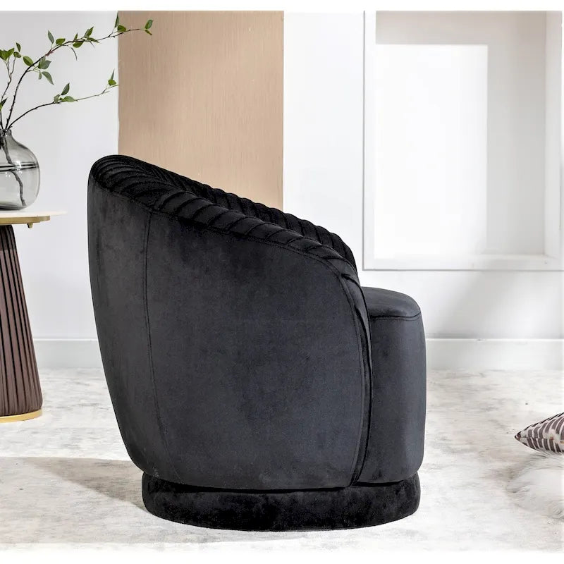 Poltroncina girevole Milvo Small in velluto