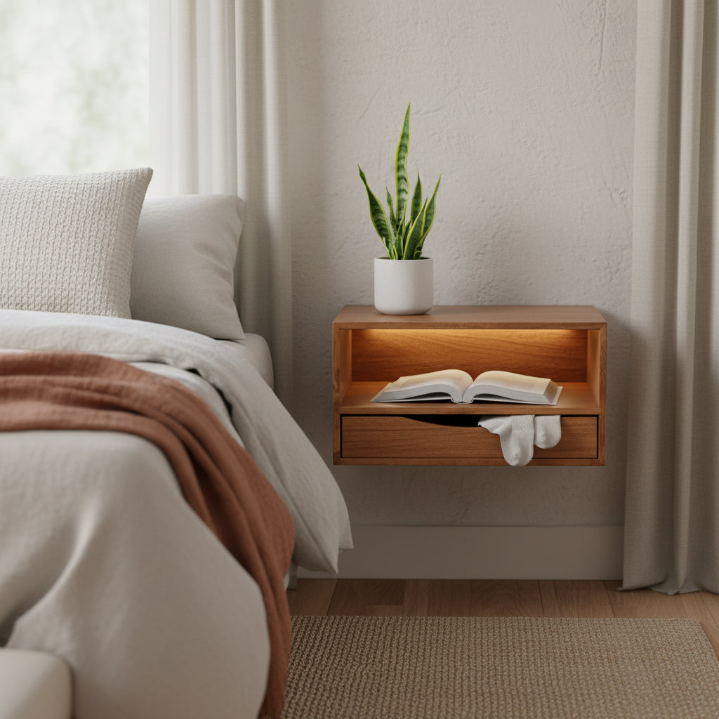 12.5 x 10 x 7 Hutton Floating Wall Shelf with Drawer - Kate & Laurel All Things Decor