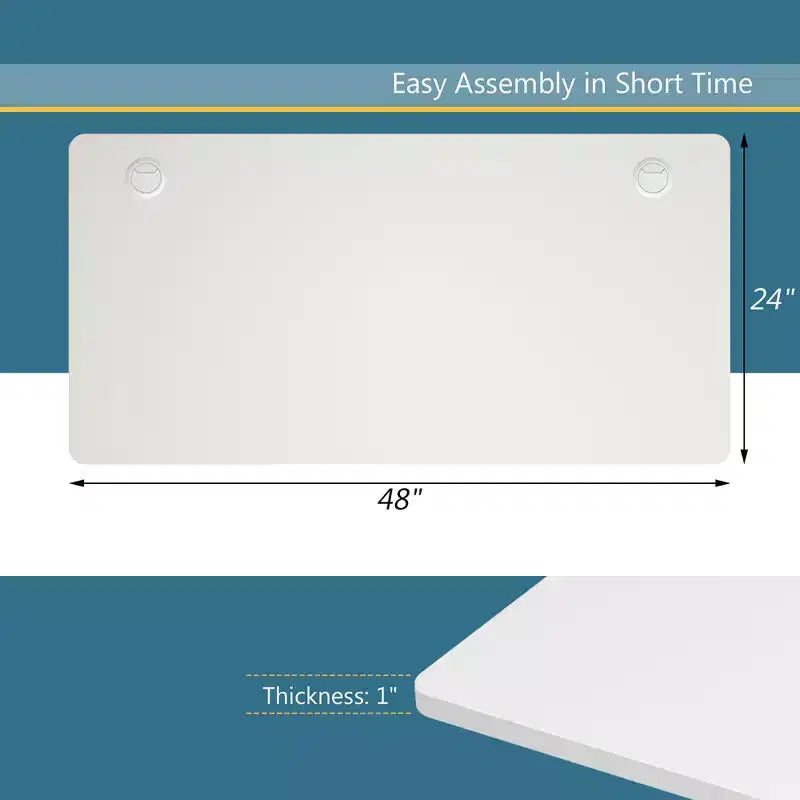 48'' Universal One-Piece Tabletop for Standard & Sit to Stand Desk Frame