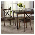 Set of 2 Cross Back Dining Chairs