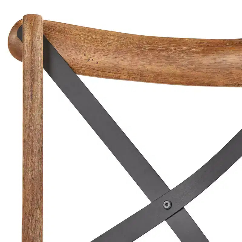 Set of 2 Cross Back Dining Chairs