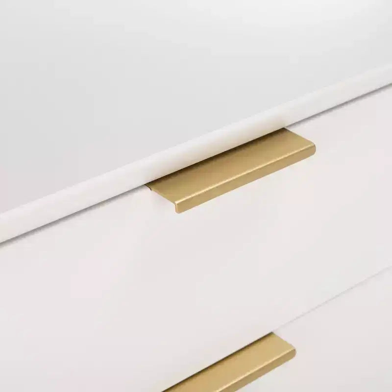 Tavolino d'appoggio a 3 cassetti Baskin - ACC6605A - Bianco - Safavieh