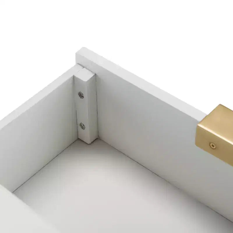 Tavolino d'appoggio a 3 cassetti Baskin - ACC6605A - Bianco - Safavieh