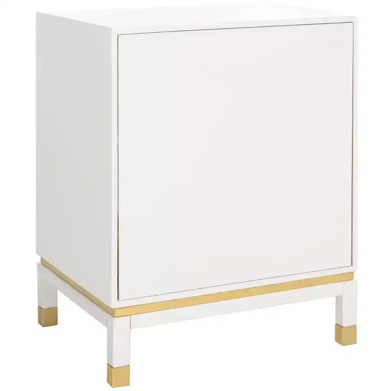 Tavolino d'appoggio a 3 cassetti Baskin - ACC6605A - Bianco - Safavieh