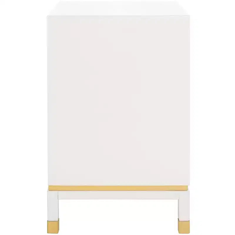 Tavolino d'appoggio a 3 cassetti Baskin - ACC6605A - Bianco - Safavieh