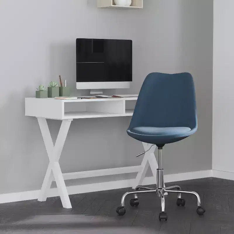Sedia da ufficio girevole Merrick Lane con sedile girevole regolabile in altezza in elegante rivestimento