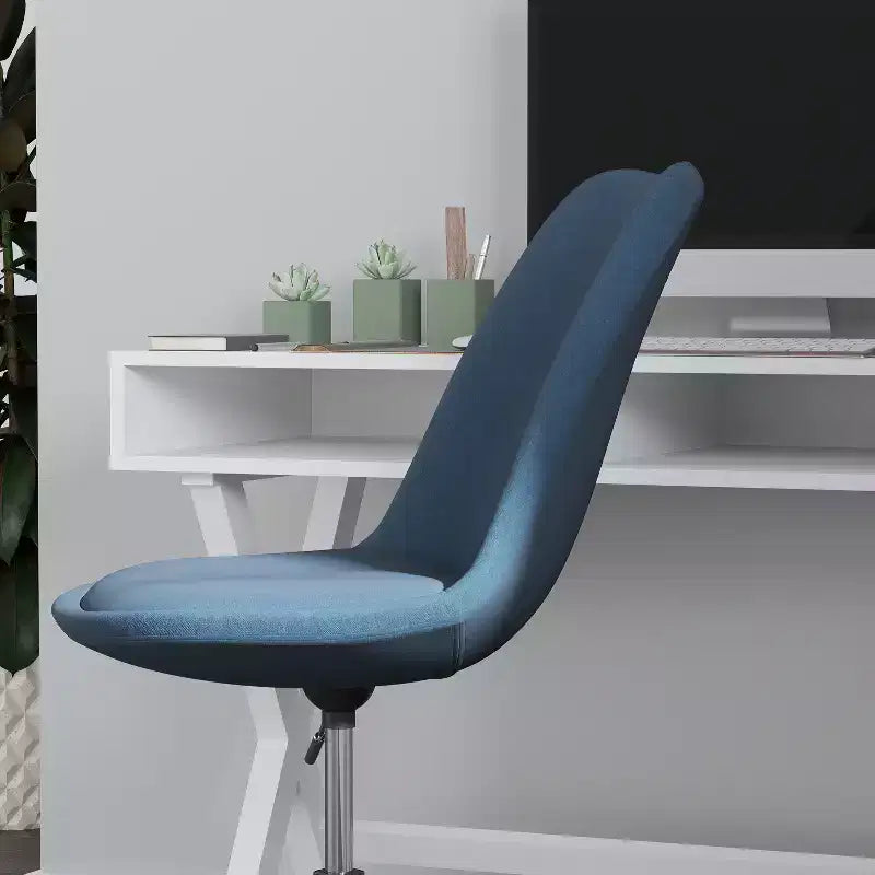 Sedia da ufficio girevole Merrick Lane con sedile girevole regolabile in altezza in elegante rivestimento