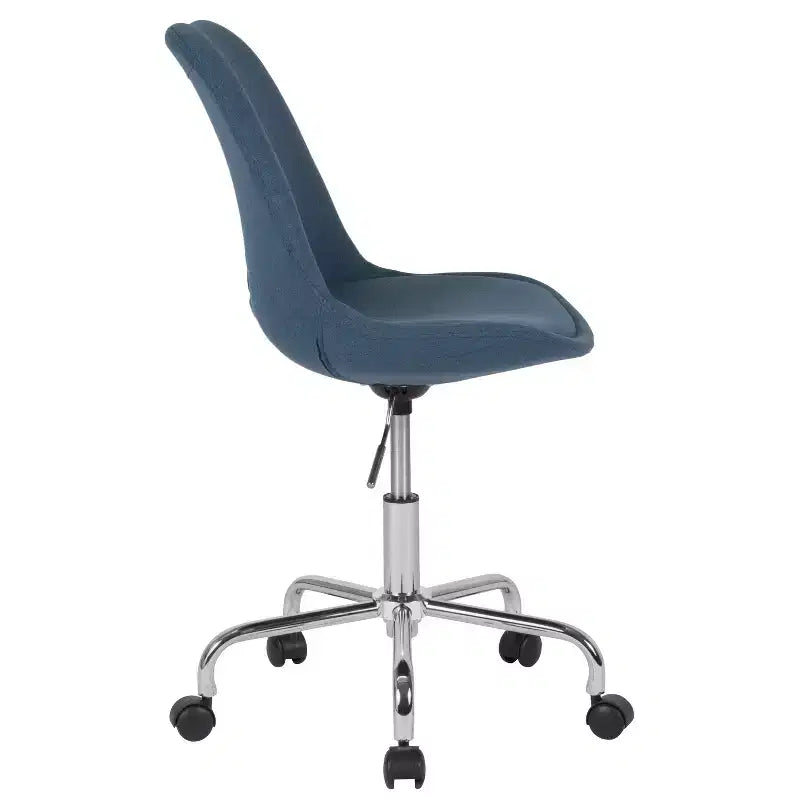 Sedia da ufficio girevole Merrick Lane con sedile girevole regolabile in altezza in elegante rivestimento