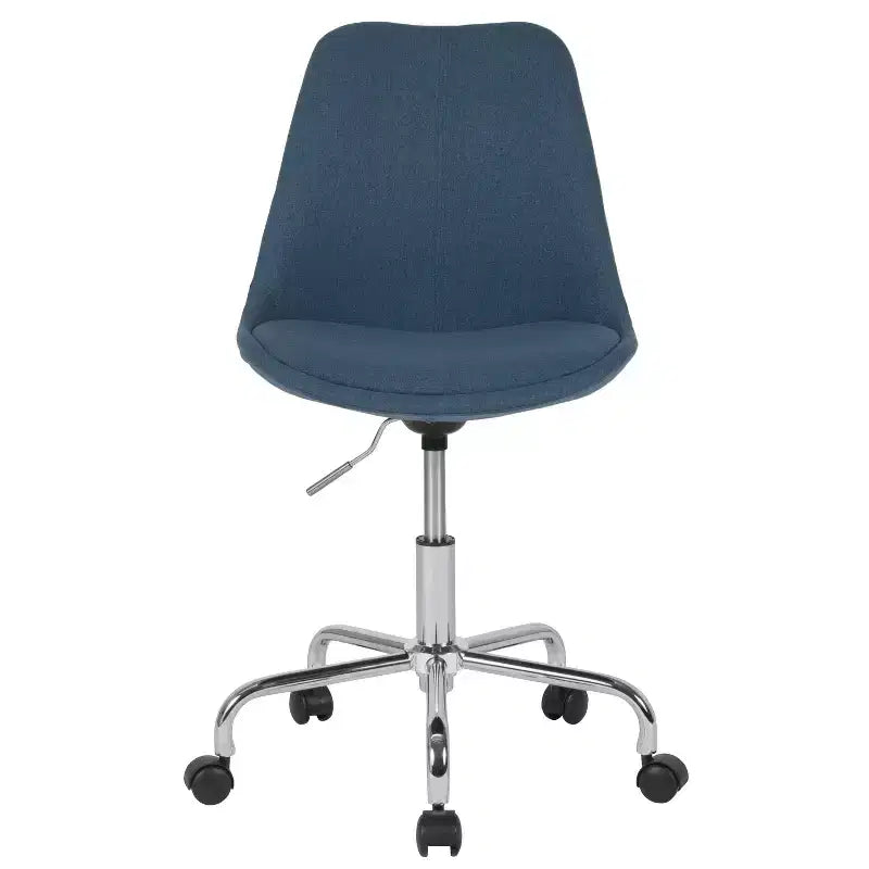 Sedia da ufficio girevole Merrick Lane con sedile girevole regolabile in altezza in elegante rivestimento