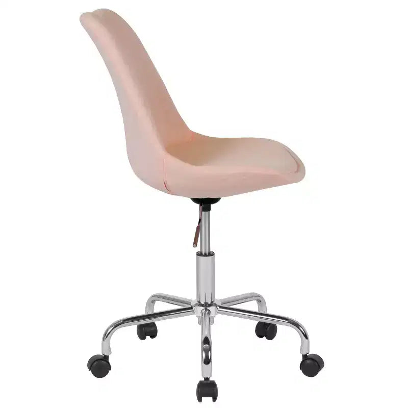 Sedia da ufficio girevole Merrick Lane con sedile girevole regolabile in altezza in elegante rivestimento