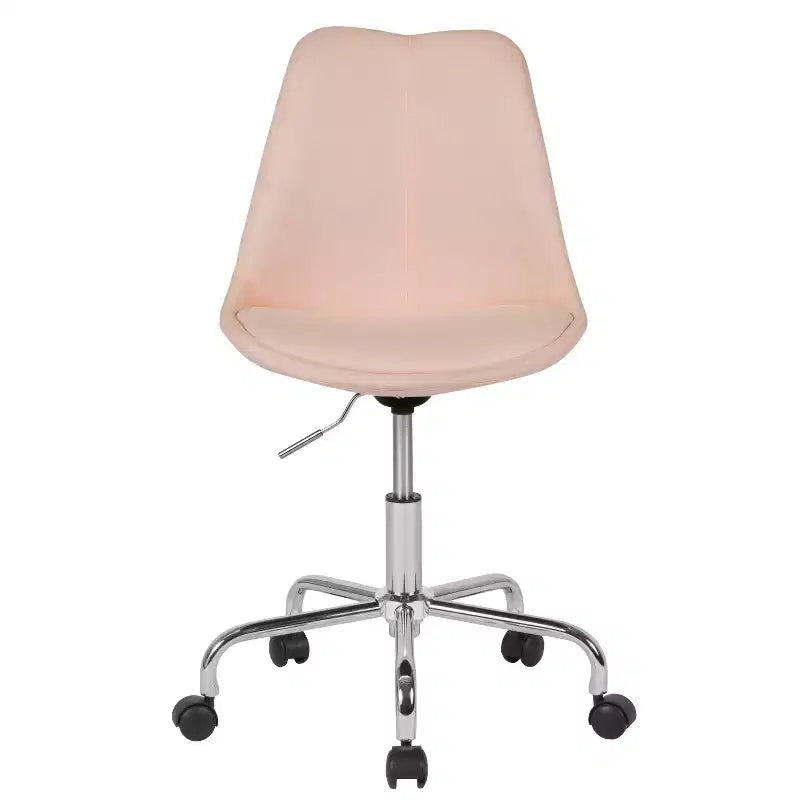 Sedia da ufficio girevole Merrick Lane con sedile girevole regolabile in altezza in elegante rivestimento