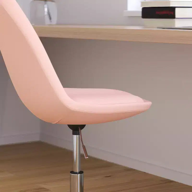 Sedia da ufficio girevole Merrick Lane con sedile girevole regolabile in altezza in elegante rivestimento
