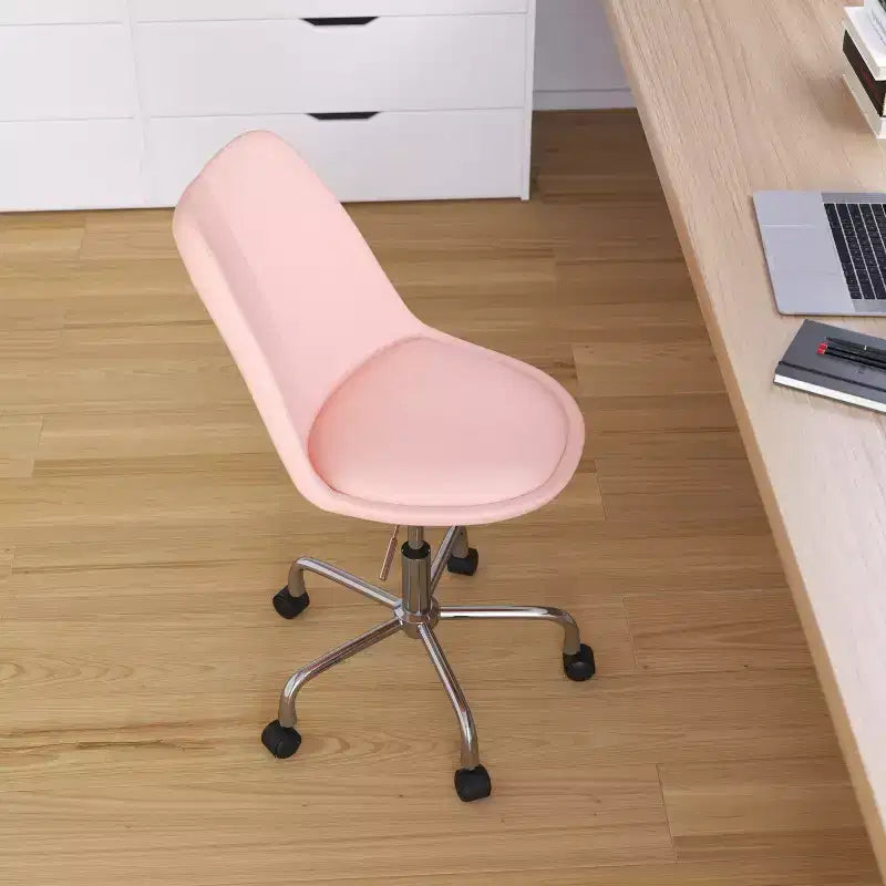 Sedia da ufficio girevole Merrick Lane con sedile girevole regolabile in altezza in elegante rivestimento