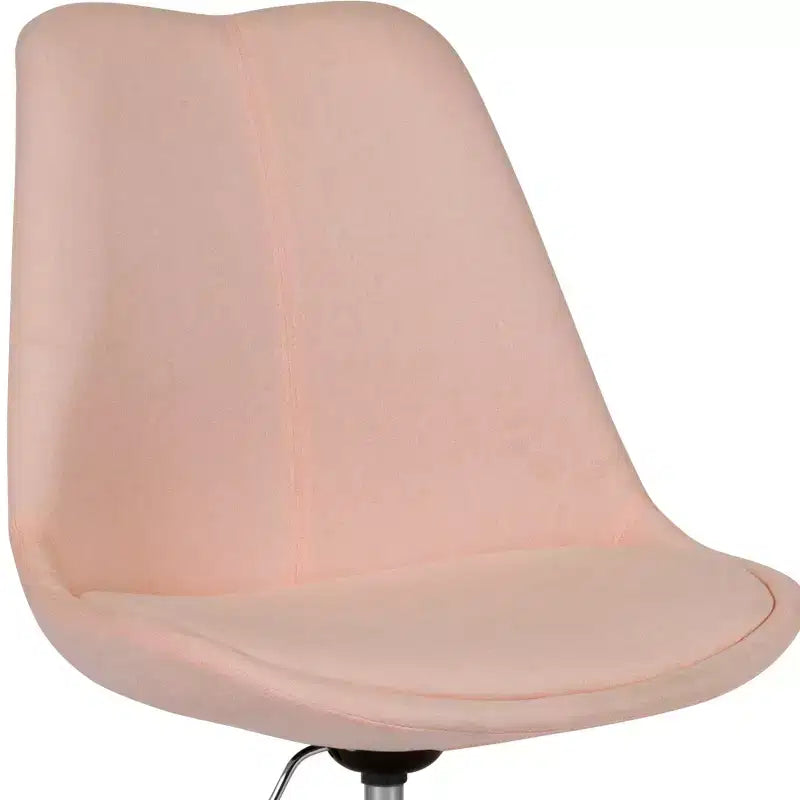 Sedia da ufficio girevole Merrick Lane con sedile girevole regolabile in altezza in elegante rivestimento