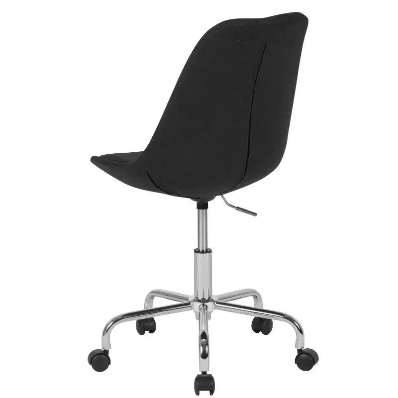 Sedia da ufficio girevole Merrick Lane con sedile girevole regolabile in altezza in elegante rivestimento