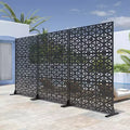 Schermo a forma di triangolo a V in acciaio zincato nero | 183A x 120L x 4P cm