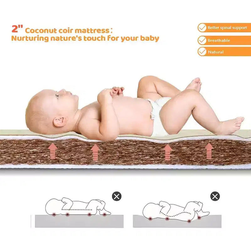 Culla convertibile JOYMOR 8 in 1, include 2 materassi, si trasforma in culla, culla media, culla a grandezza naturale, lettino da giorno, lettino per bambini e box.