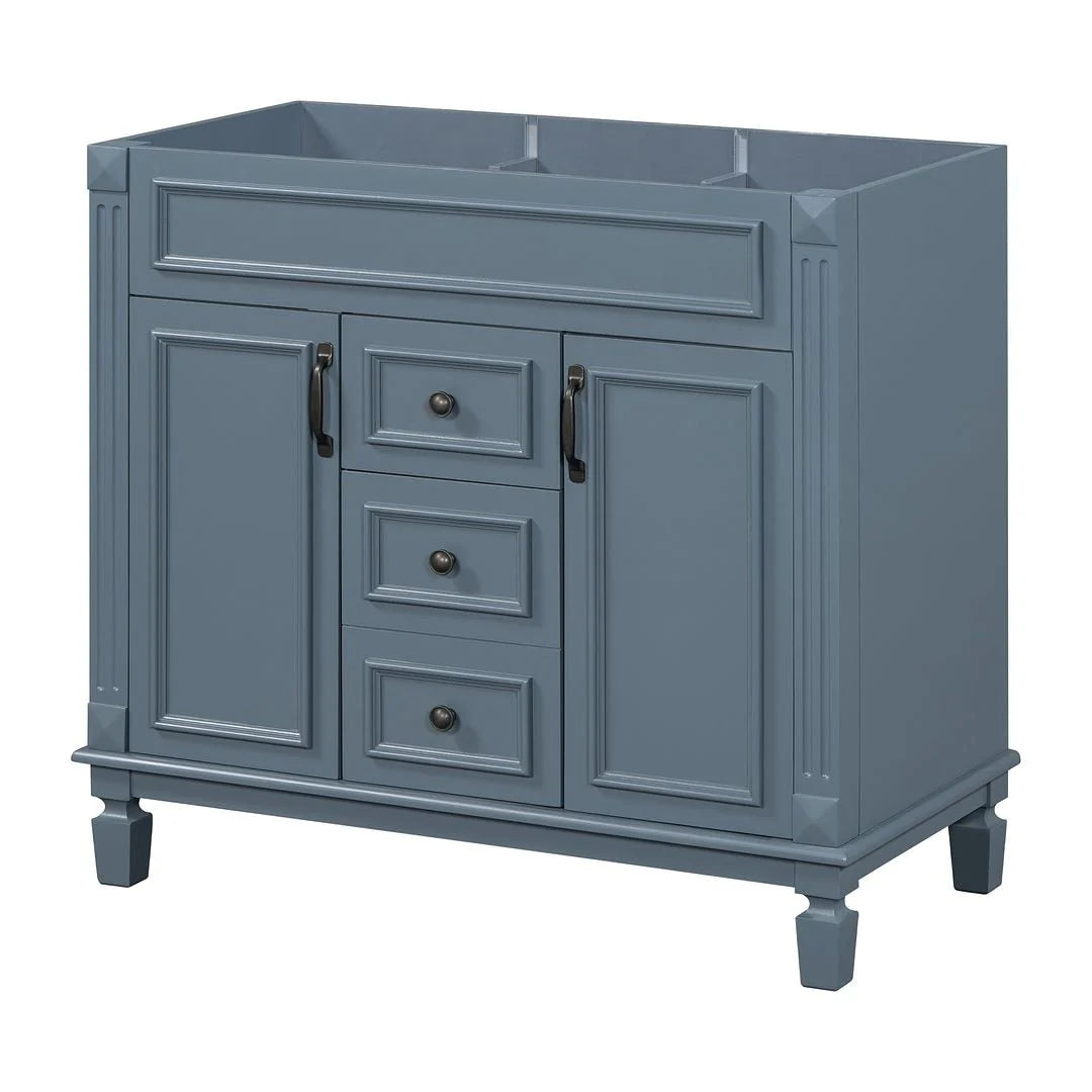 Mobile Bagno Moderno da 90cm con Lavabo Integrato e Specchiera, 2 Ante e 2 Cassetti