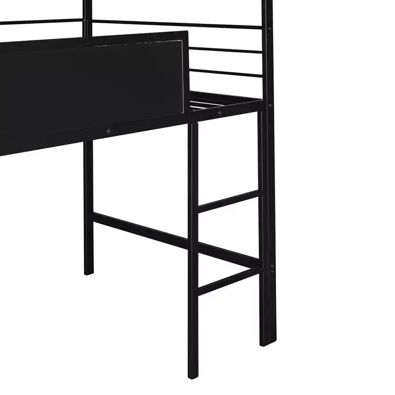 Letto a soppalco Twin Size a forma di casa con scivolo e lavagna scrivibile, robusta struttura in metallo con divertente area gioco - ModernLuxe