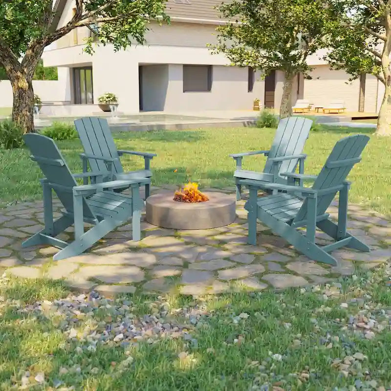 Bonosuki Sedie Adirondack da Esterno in Legno Resistente alle Intemperie - Set da 4