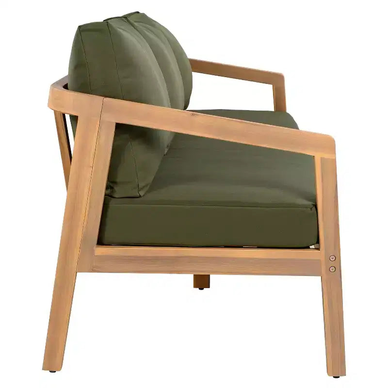 Christopher Knight Home Sunny Set Salotto Moderno a 5 Pezzi in Acacia con Tavolo Rettangolare a Doghe e 7 Posti