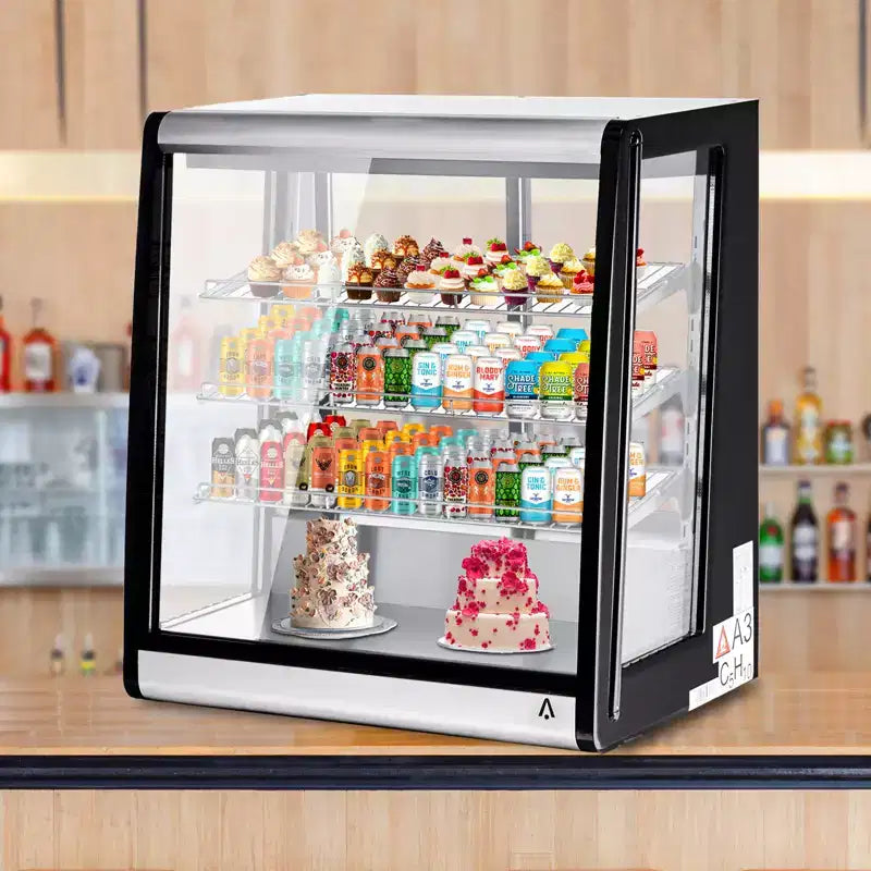Espositore refrigerato commerciale 6,9 Cu Ft, vetrina refrigerata da banco con illuminazione a LED per panetteria, caffetteria, 110 V/190 W
