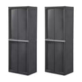 Sterilite Set da 2 organizer a 4 ripiani regolabili per garage, grigio
