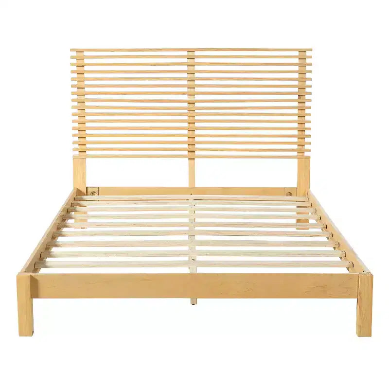 Christopher Knight Home Eunji - Struttura letto moderna in legno di pino con testiera a doghe orizzontali