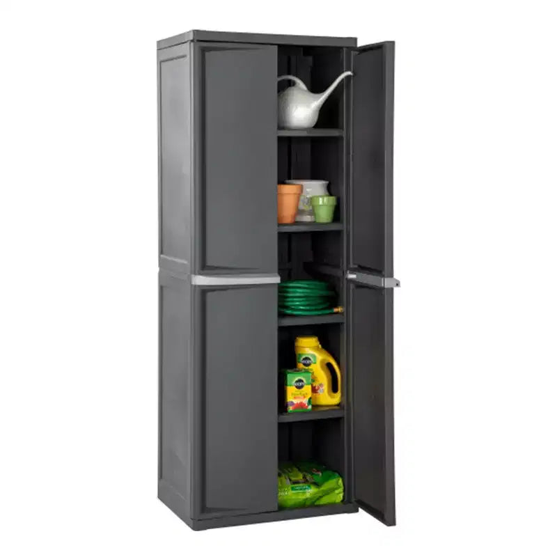 Sterilite Set da 2 organizer a 4 ripiani regolabili per garage, grigio