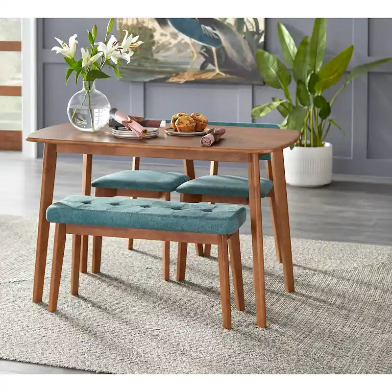 Set da pranzo 4 pezzi in legno massello Nettie Simple Living